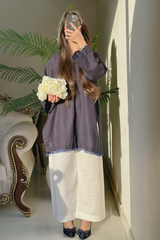 Amna Ali Nawaz Co Ords Stitched Suit-2 Pc Khaddar Solid Set - KSBL - 001