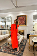 Orange Blend Drape (two pc) Momina Ammar