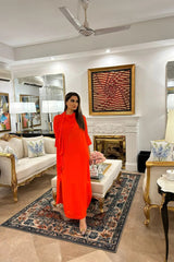 Orange Blend Drape (two pc) Momina Ammar