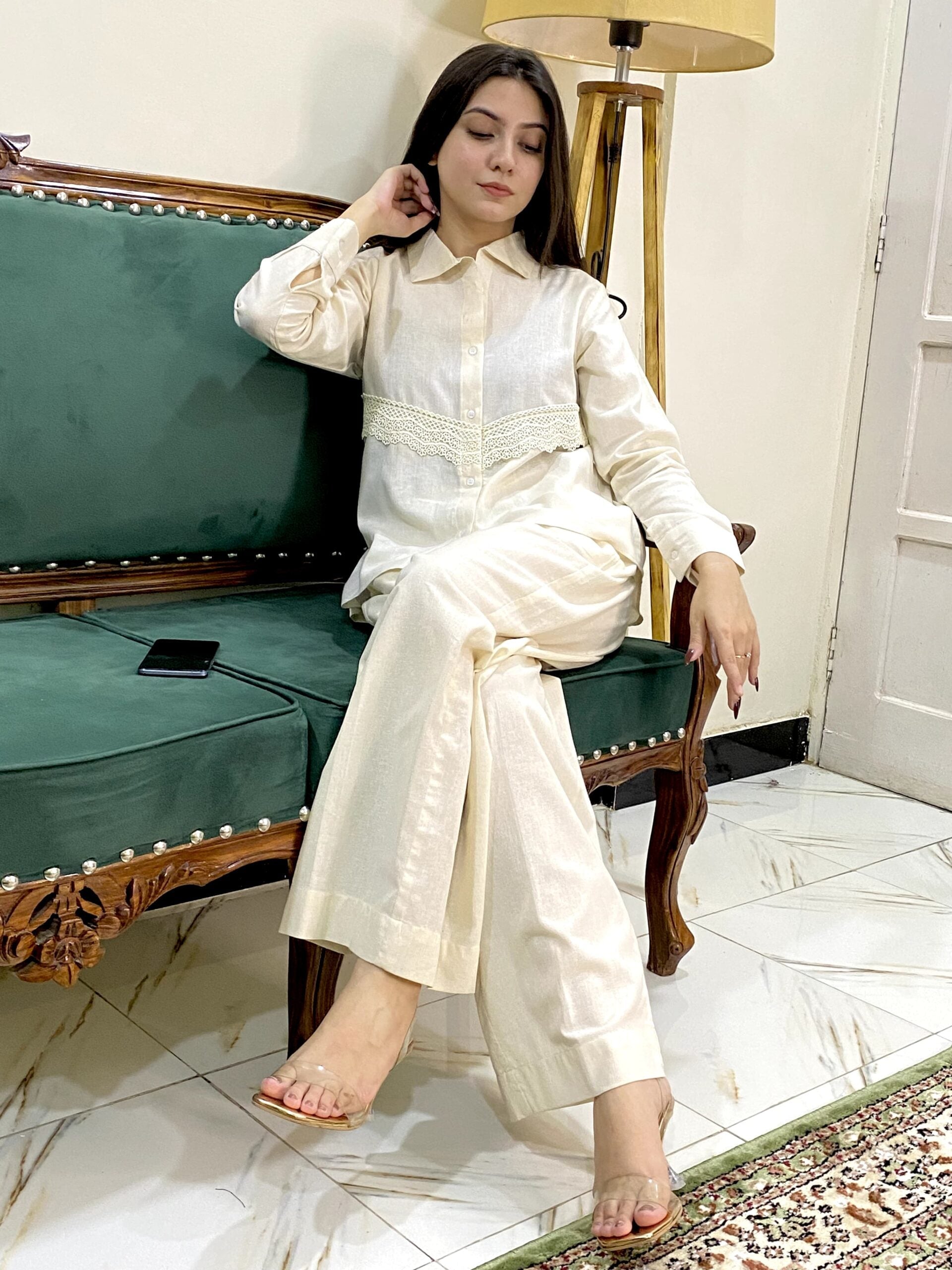 Urban Cut Sleek & Breathable Cotton Embroidered Shirt 1 Piece