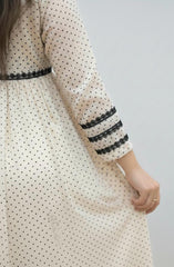 Ahlam By Safa Textile Beige meets Black Polka-Dots