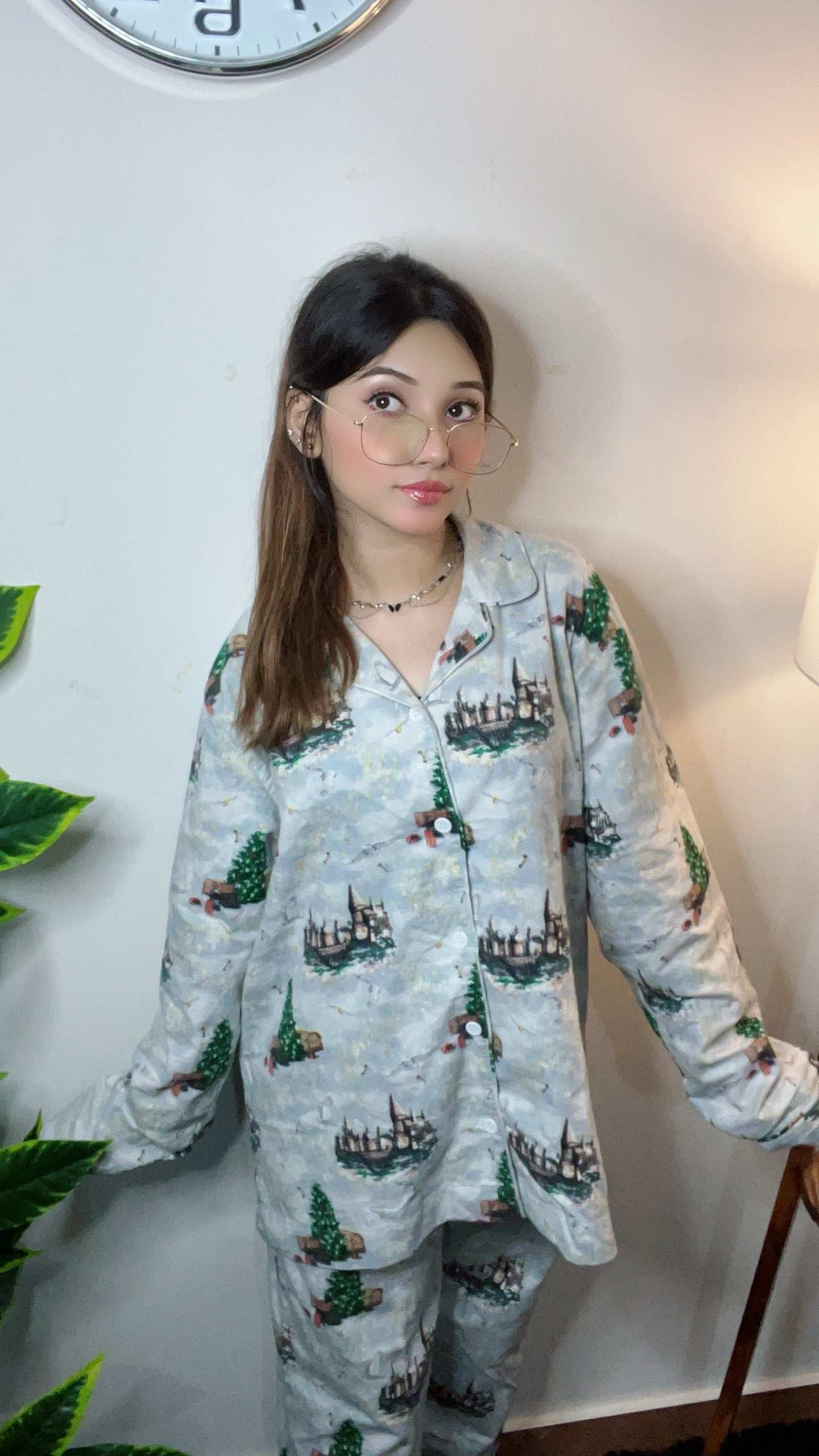 Urban Cut Women Pajama Suit – Castle & Nature Print