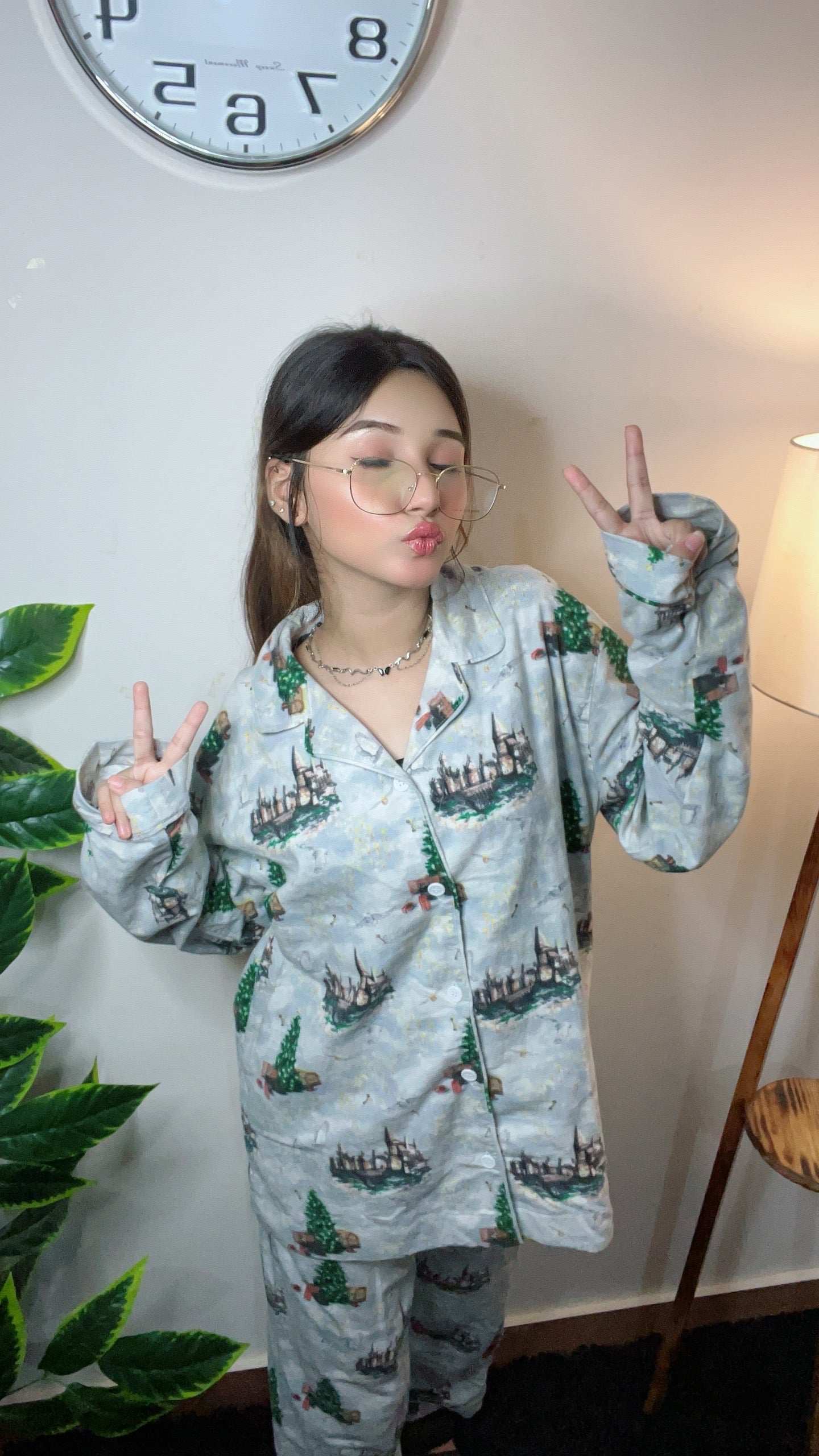 Urban Cut Women Pajama Suit – Castle & Nature Print