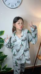 Urban Cut Women Pajama Suit – Castle & Nature Print