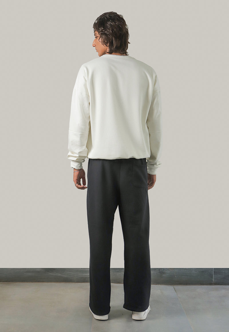 Asim Jofa  Western Essentials Ajwet-06 Unisex Off-White Oversized Sweater 1 Pc