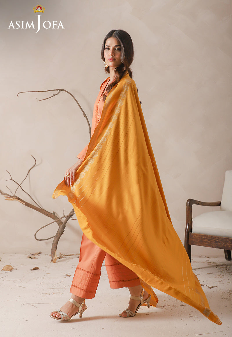 Asim Jofa Shawl Ajhs-19 Zari Border Shawl 1 Pc