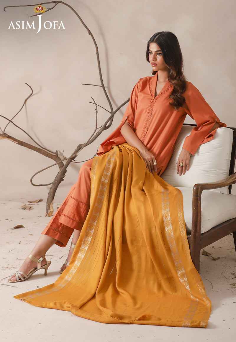 Asim Jofa Shawl Ajhs-19 Zari Border Shawl 1 Pc