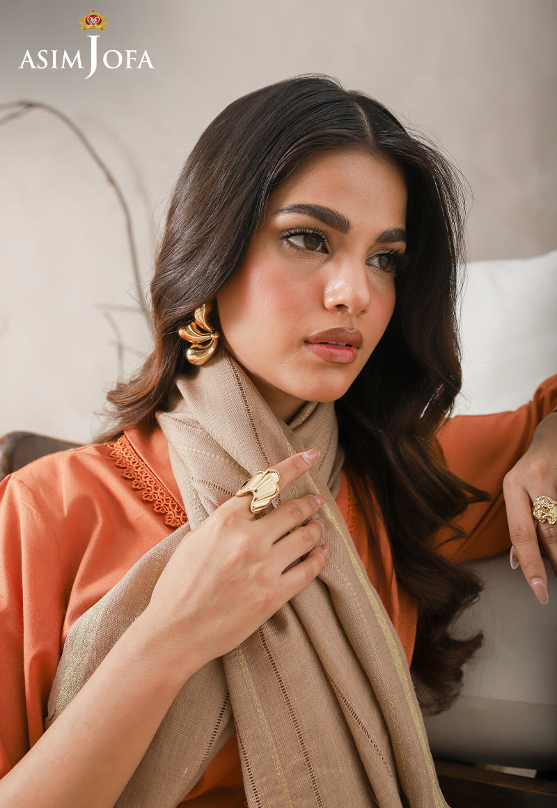 Asim Jofa Shawl Ajhs-11 Zari Border Shawl 1 Pc