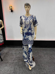 Brandlo PK Indigo Shibori Print 2-Piece Set â€“ Artistic Fusion ( Y -124)