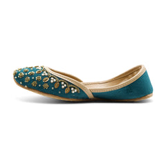 Ujaala Sahara - Teal Jutti