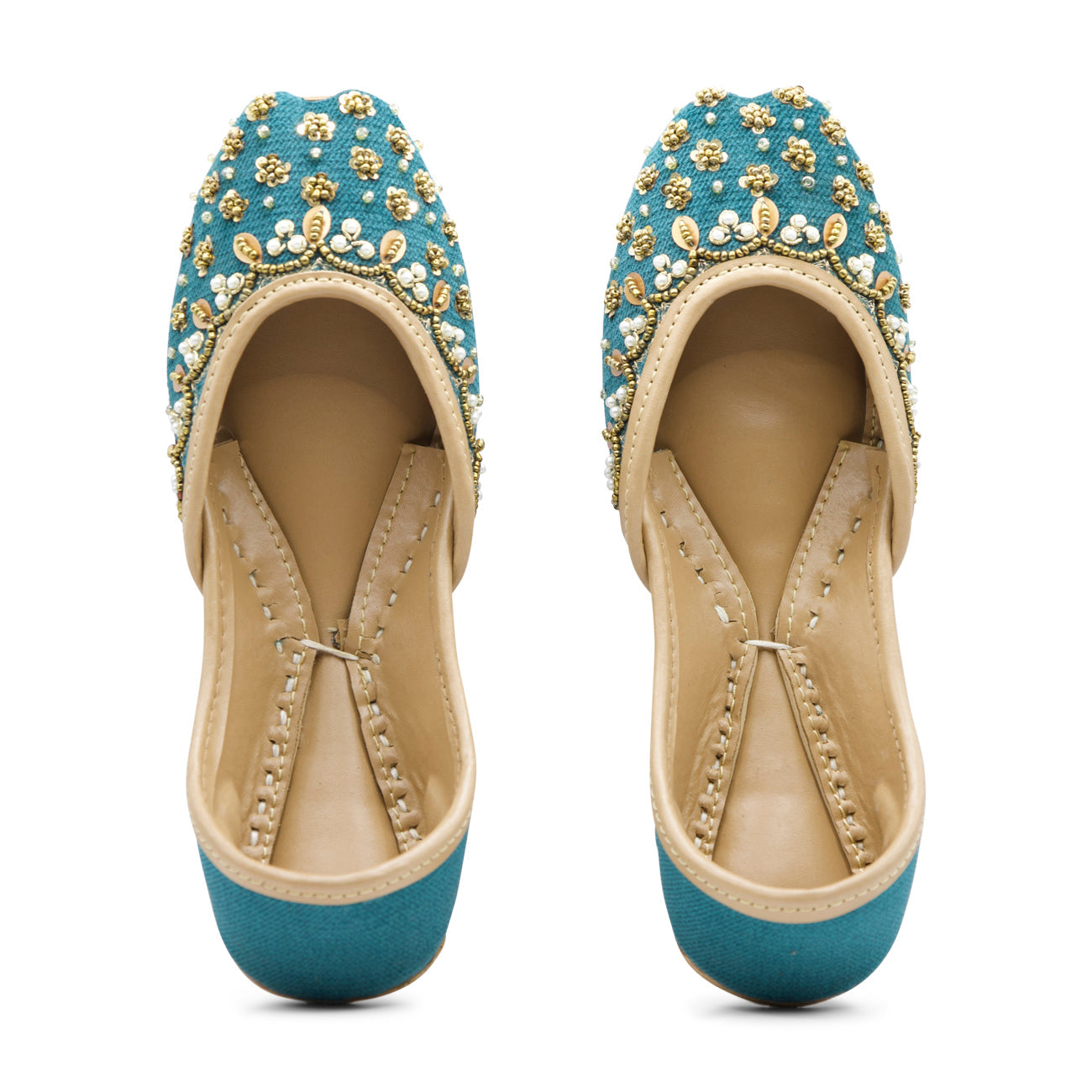 Ujaala Sahara - Teal Jutti