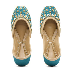 Ujaala Sahara - Teal Jutti