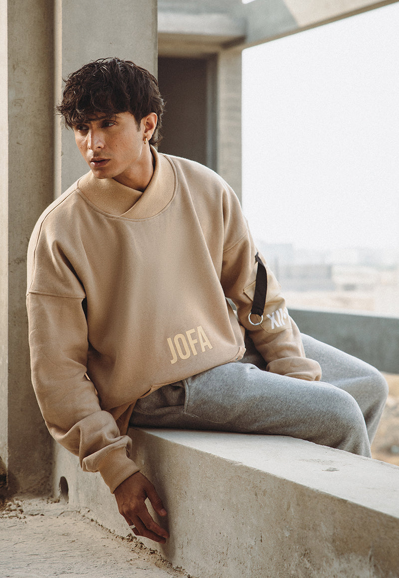 Asim Jofa  Western Wear Ajwpt-06 Unisex Kangaroo Pocket Sweater 1 Pc