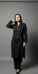 Urban Cut 2 Piece Embroidred Cotton Suit