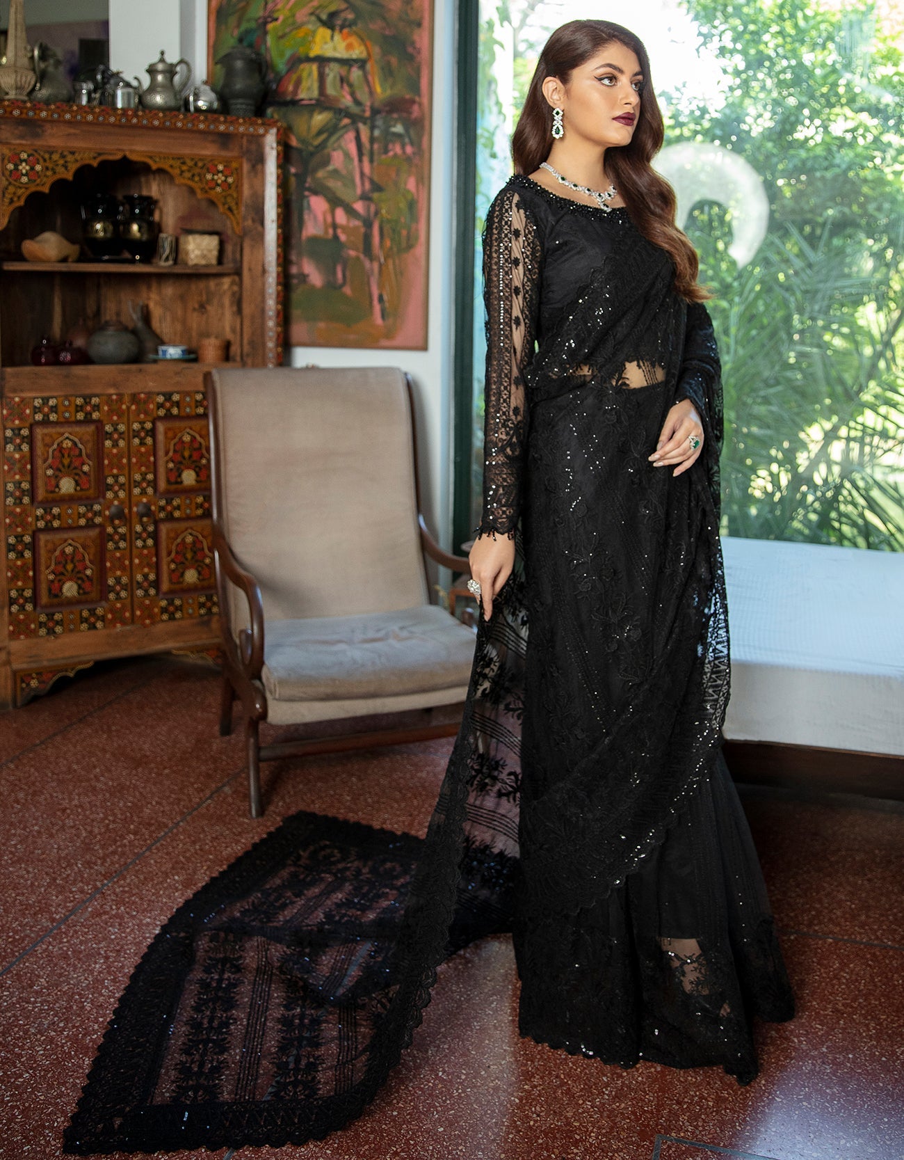 Emaan Adeel Majestic Black Pr-58