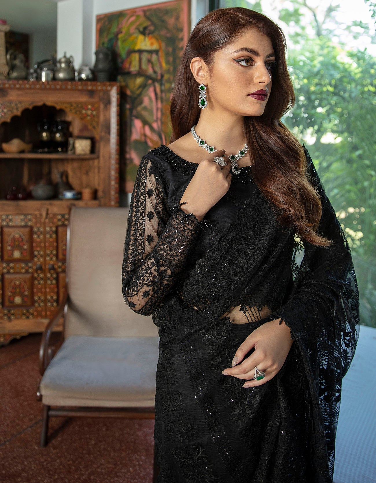 Emaan Adeel Majestic Black Pr-58