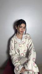 Urban Cut Women Pajama Suit – Floral Bow Print
