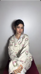 Urban Cut Women Pajama Suit – Floral Bow Print