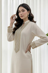 Urban Cut 2 Piece Cotton Sequence Embroidered Suit