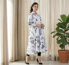 Urban Cut 1 Piece Printed Cotton Long Dress