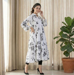 Urban Cut 1 Piece Printed Cotton Long Dress