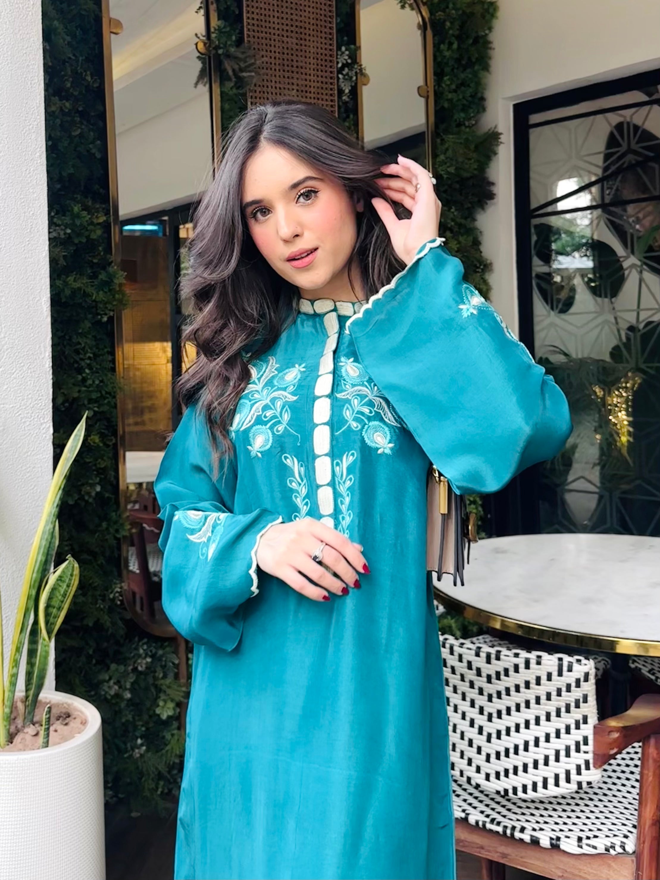Zaman By MNM Stitched Shirt Ramen Silk Collection'2025-Emera