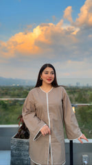 Urban Cut 2 Piece Cotton Embellished  Co- Ord Set with Farshi Shalwar