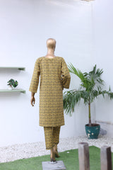 Suntex Stitched Co Ords Printed Lawn Suit-OS-2651-Mustard