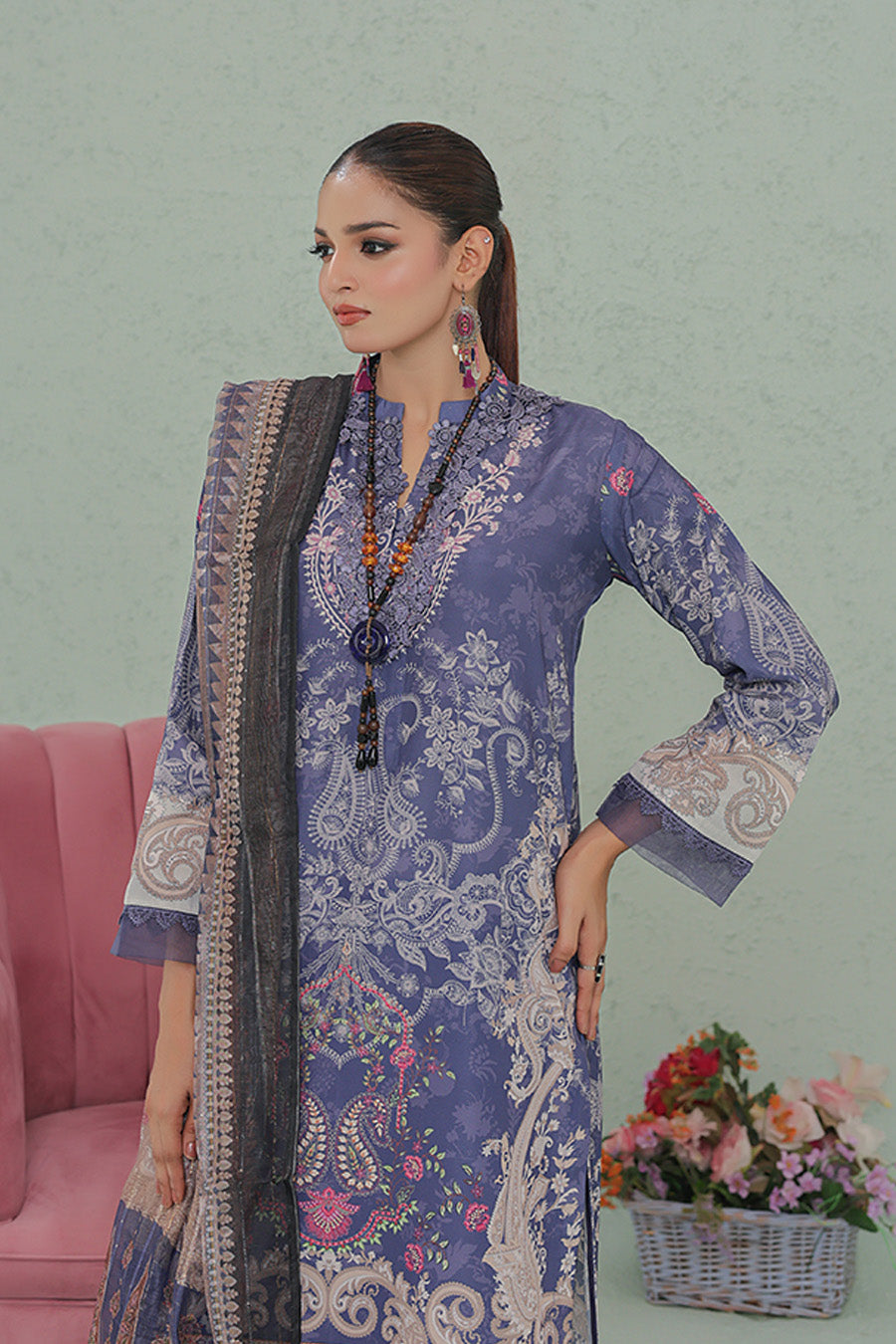 Gul Fishan By Opole Unstitched 3 Piece Lawn  Collection-GF-02