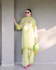 Zayne By Mashrib Stitched Summer Vol-01 Collection'2025-Olivae - 3pc