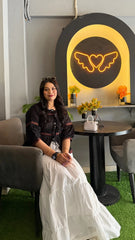 Urban Cut Black Embroidered Cotton Top