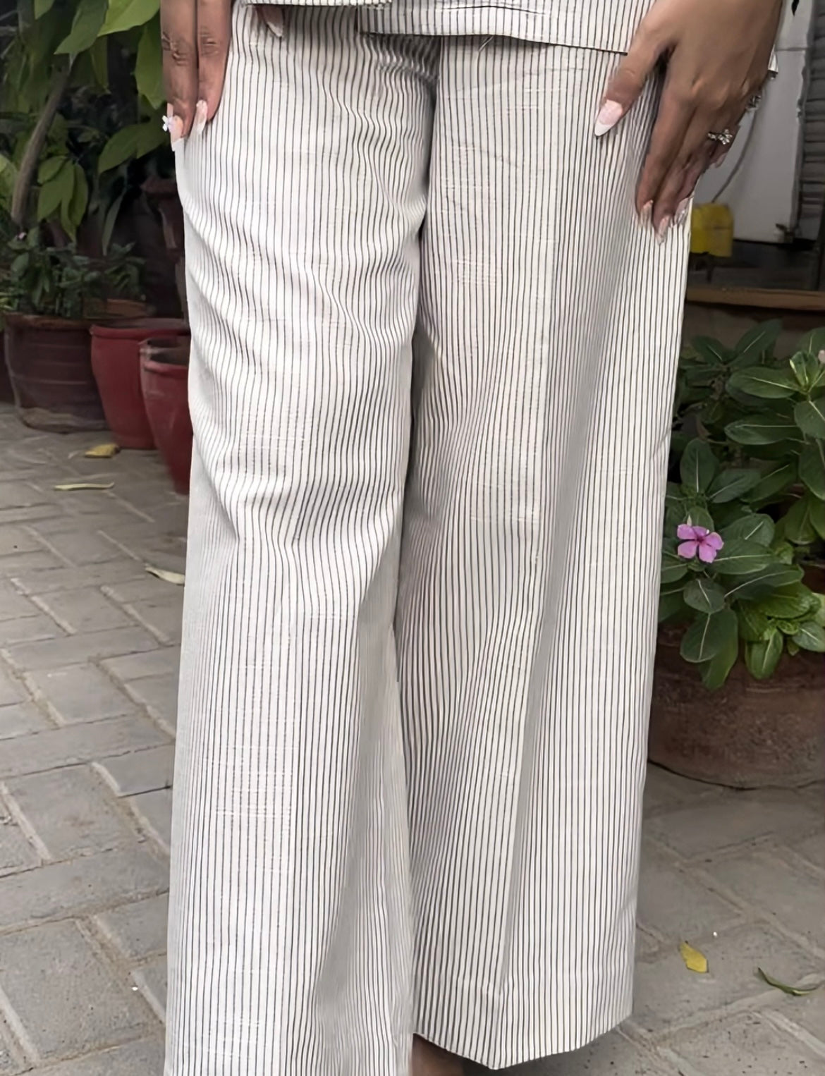 Urban Cut Women's Striped Cotton Co-Ord Set | Casual 2-Piece Outfit