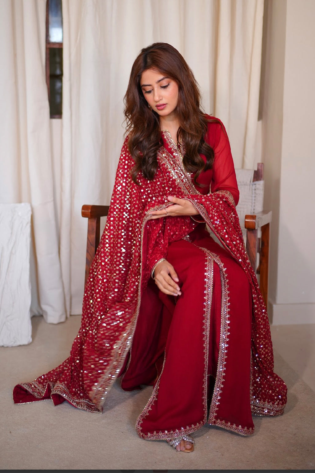 Meeral Stitched 3 Piece Luxury Formals Pret Collection'2025-Gulnaar - Meeral Luxe