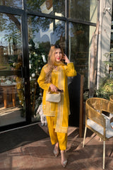Winter Essentials By Mannat Clothing Stitched Collection-Kesar