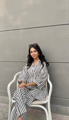 Urban Cut Women's Striped Cotton Co-Ord Set 2 Piece Suit