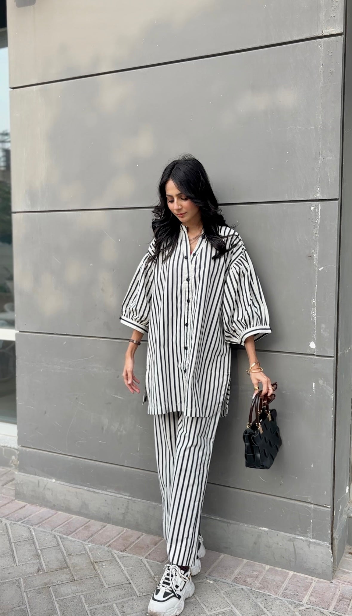 Urban Cut Women's Striped Cotton Co-Ord Set 2 Piece Suit