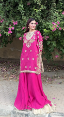 Riwayat By Yashfa Studio Stitched 3 Piece Luxury Formals Suit-MAH GUL