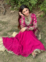 Riwayat By Yashfa Studio Stitched 3 Piece Luxury Formals Suit-MAH GUL