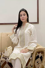 Urban Cut 2 Piece Cotton Sequence Embroidered Suit