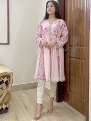 Urban Cut Cotton Printed Patch Work Frock Unique & Comfortable 1 Piece