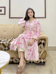 Urban Cut Cotton Printed Patch Work Frock Unique & Comfortable 1 Piece