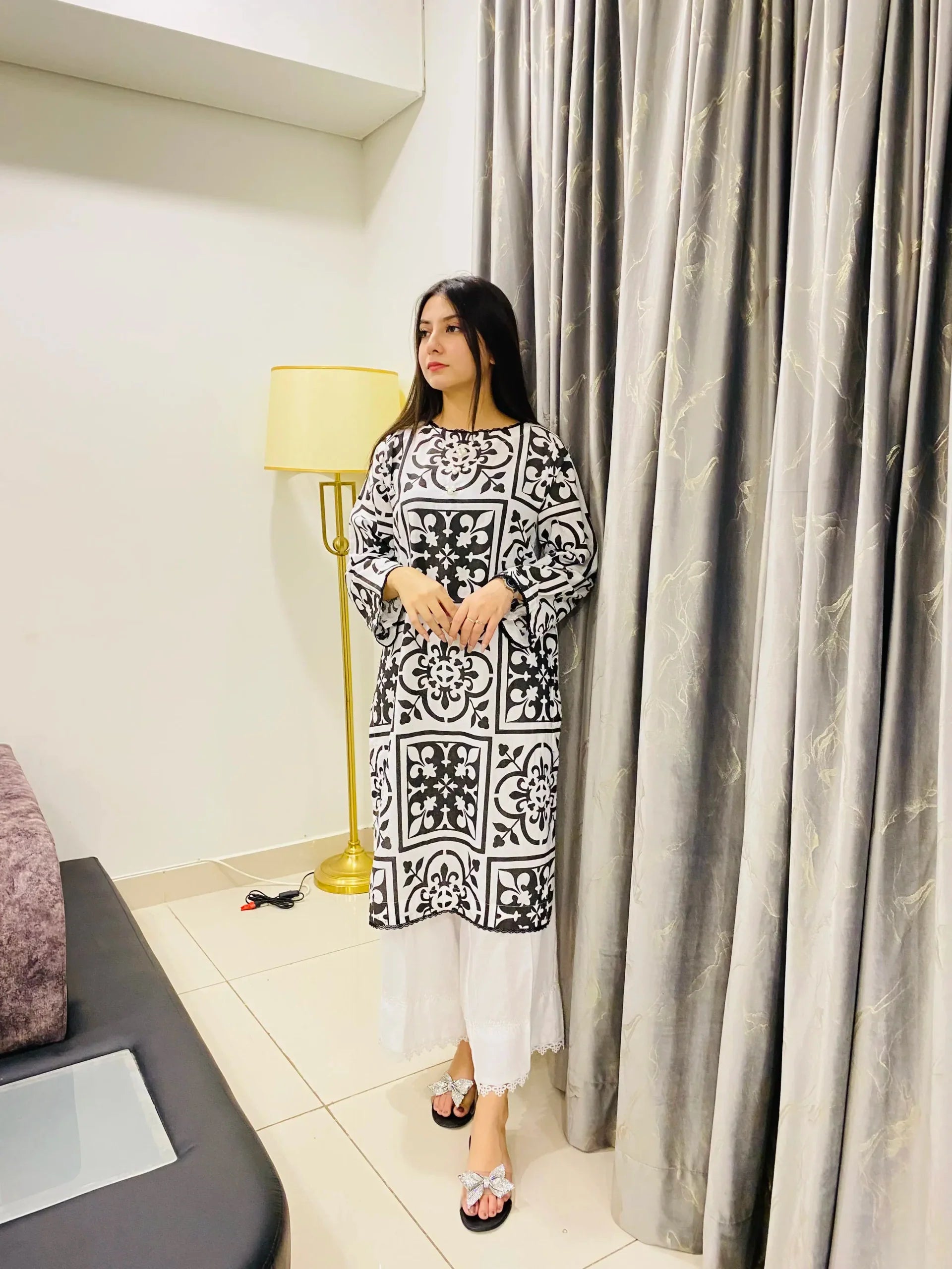 Urban Cut Cotton Block Printed Kurta Elegant & Comfortable 1 Piece