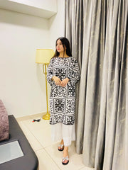 Urban Cut Cotton Block Printed Kurta Elegant & Comfortable 1 Piece
