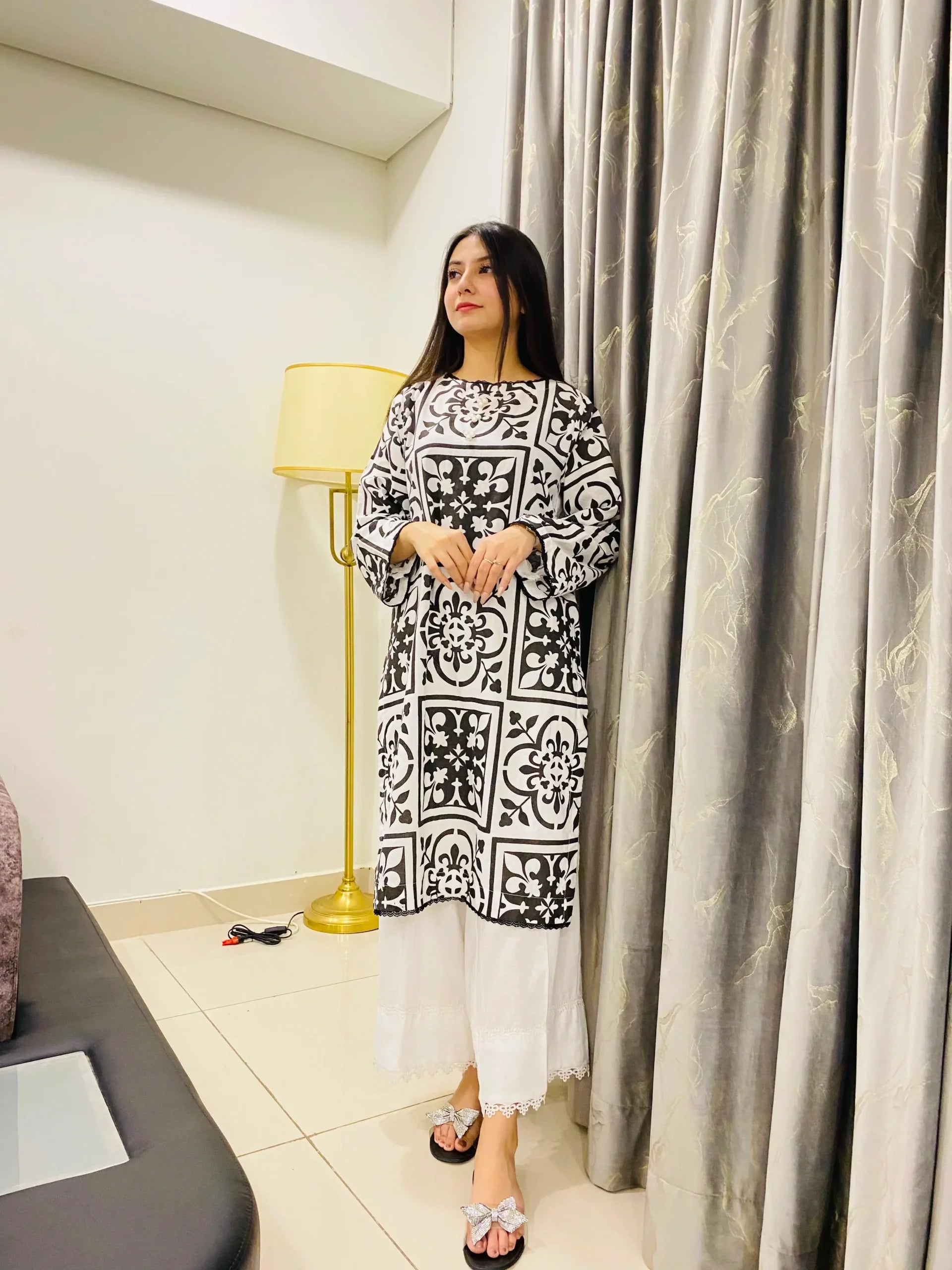 Urban Cut Cotton Block Printed Kurta Elegant & Comfortable 1 Piece