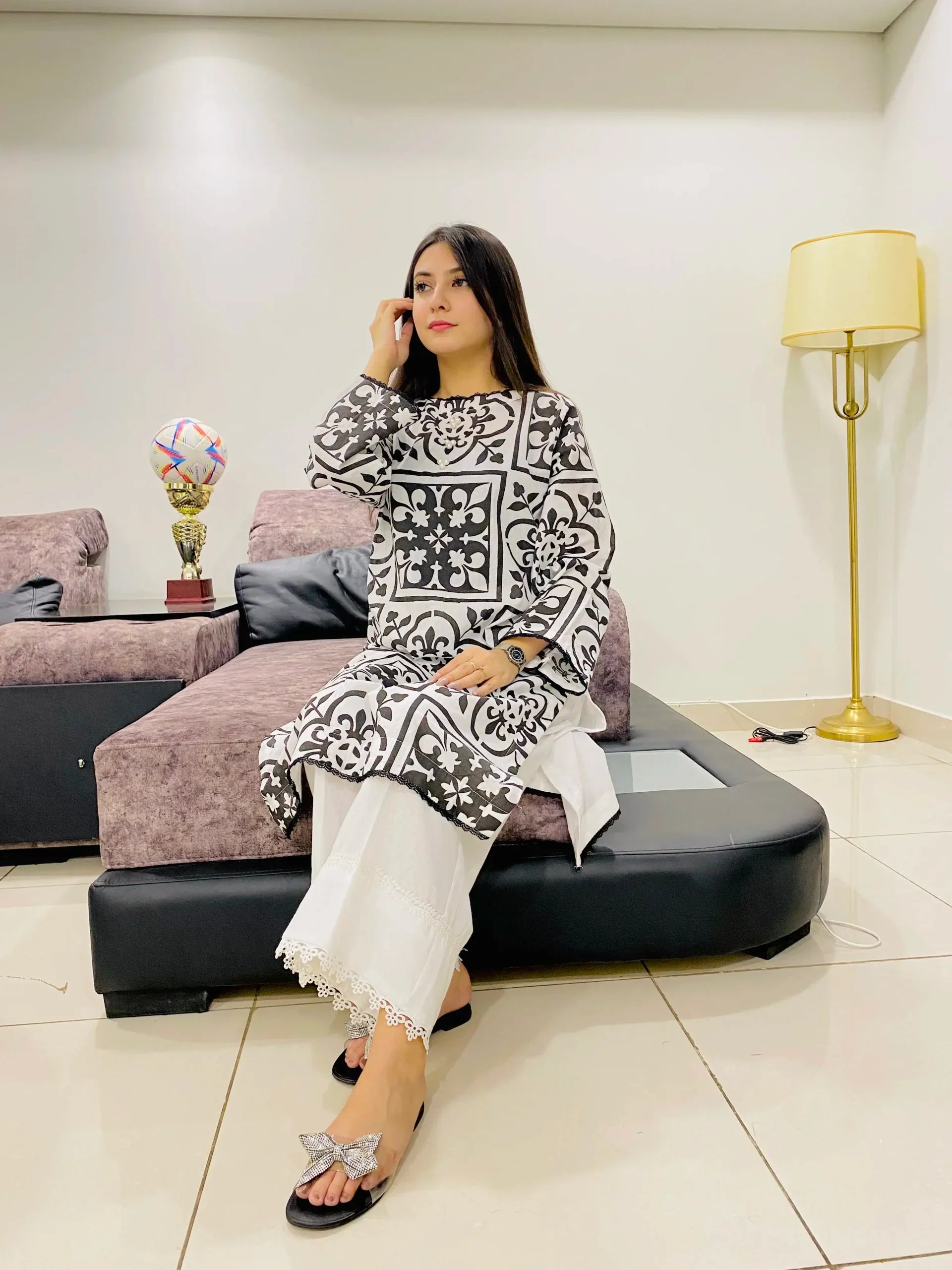 Urban Cut Cotton Block Printed Kurta Elegant & Comfortable 1 Piece