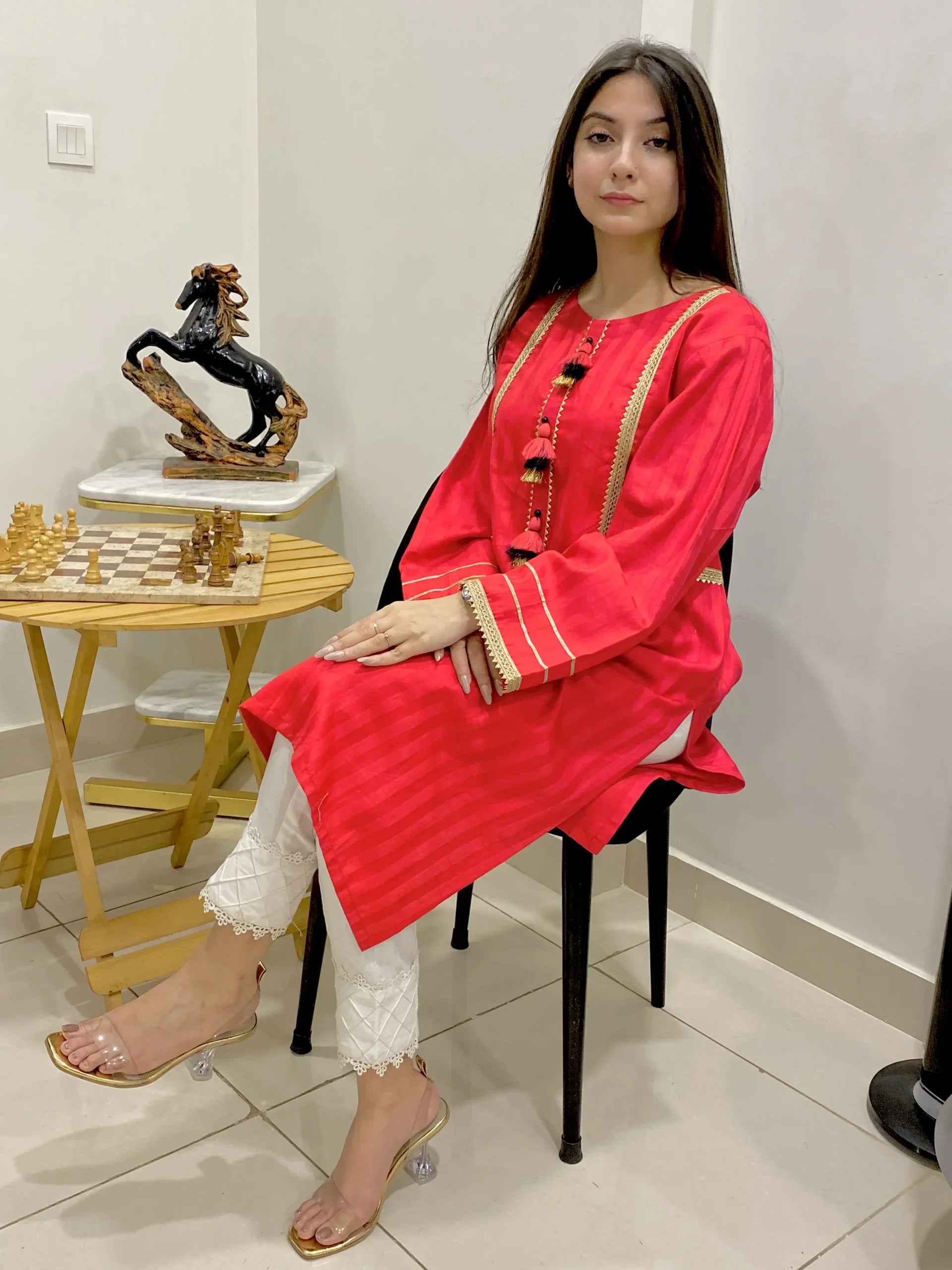 Urban Cut 1 Piece Stripes Kurta Trendy Cotton & Perfect Stitching