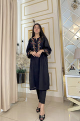 Urban Cut Black Embroidered Shirt Multi-Colored & Trendy 1 Piece