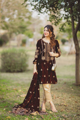 Panache Apparel Stitched Velvet Collection-ROOP