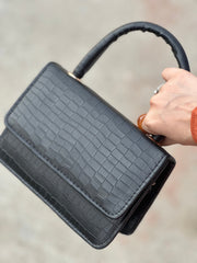 Fineur Handbag Croco - Black