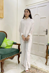 Urban Cut Elegant Cotton Shirred Shirt Linned 1 Piece